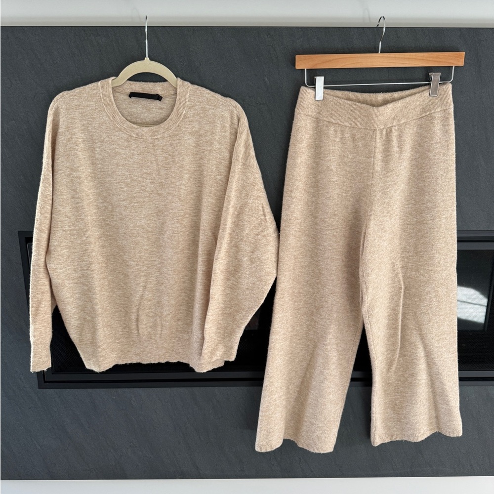 Jenni Kayne Cream Cashmere Blend Sweater Set